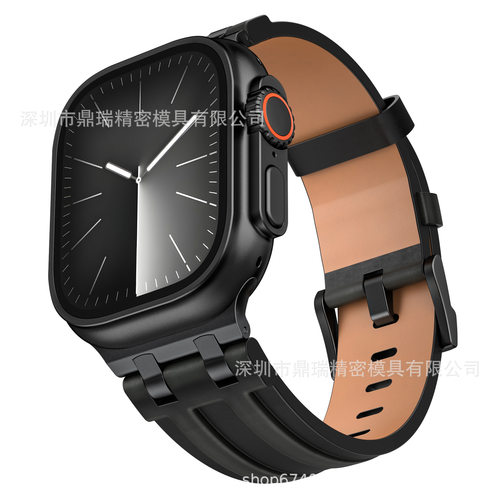 适用S10苹果表带applewatch皮革