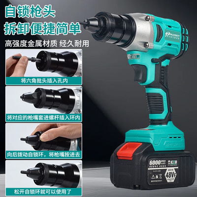 瑞仕大艺电动铆钉枪家用锂电拉帽