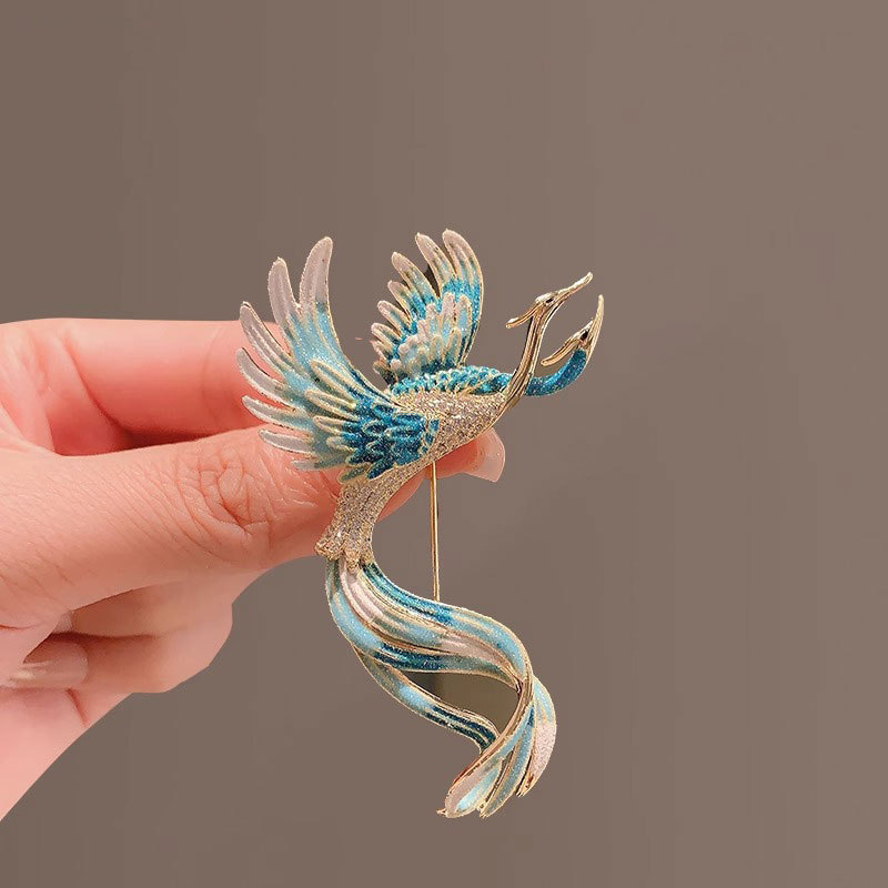 丨一折专区丨品牌撤柜丨国风精致高档胸针女复古珐琅凤凰胸花高级