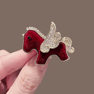 丨一折专区丨品牌撤柜丨古风红色小马发夹碎发刘海夹边夹侧边发卡