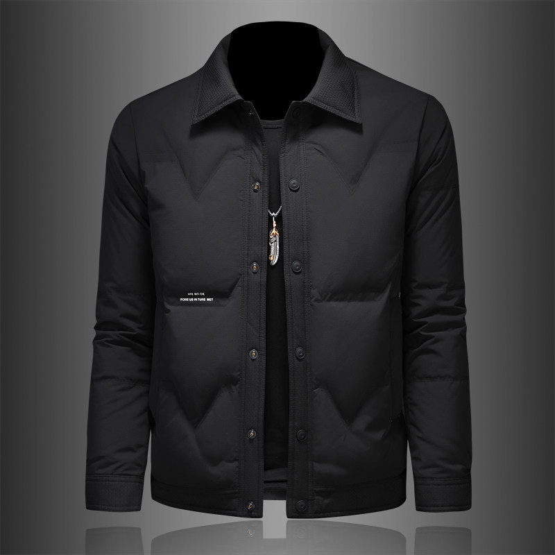 高端翻领男士羽绒服保暖白鸭绒修身韩版帅气百搭男外套青年纯色,男装,牛仔外套,淘宝优惠券,粉丝福利购,淘宝优惠卷