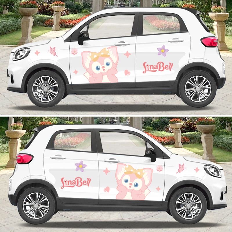 零跑T03玲娜贝儿卡通车侧贴