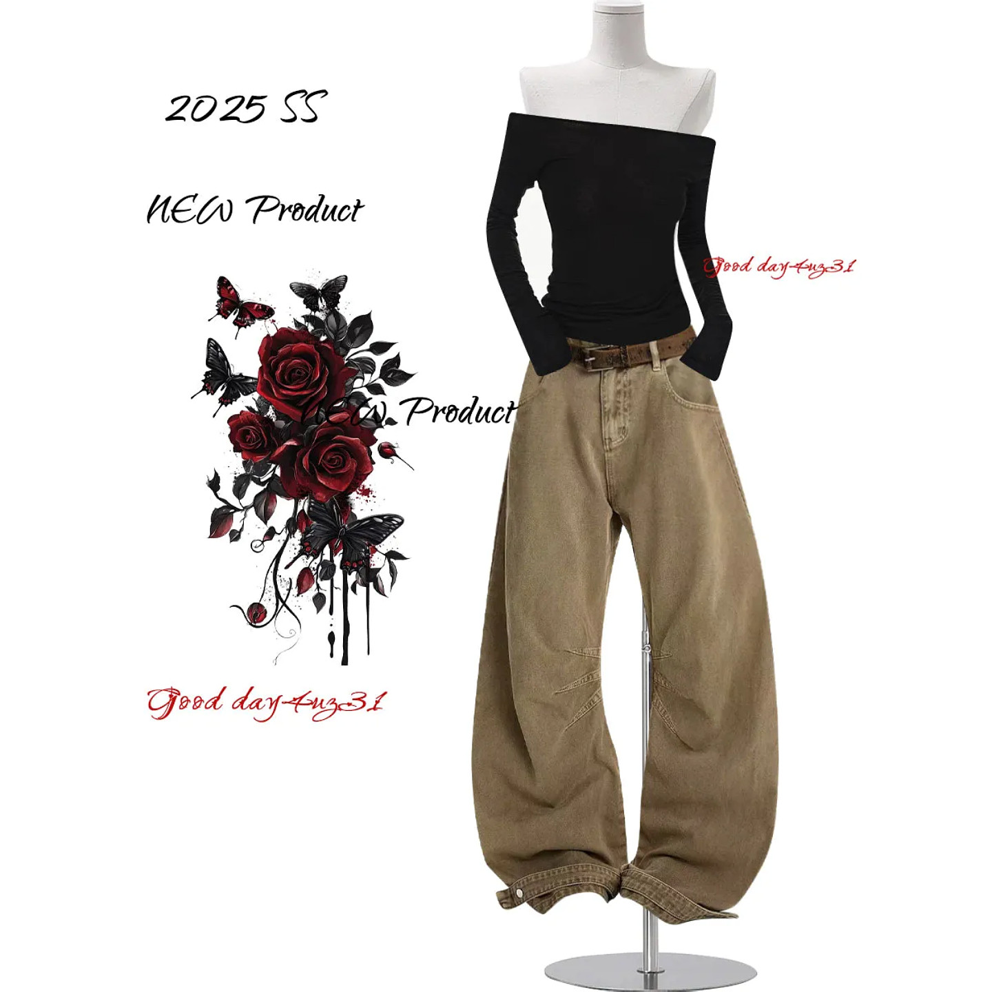 大码美式复古水洗阔腿牛仔裤女2026新款街头设计感高腰宽松弯刀裤,女装/女士精品,大码裤装,淘宝优惠券,粉丝福利购,淘宝优惠卷