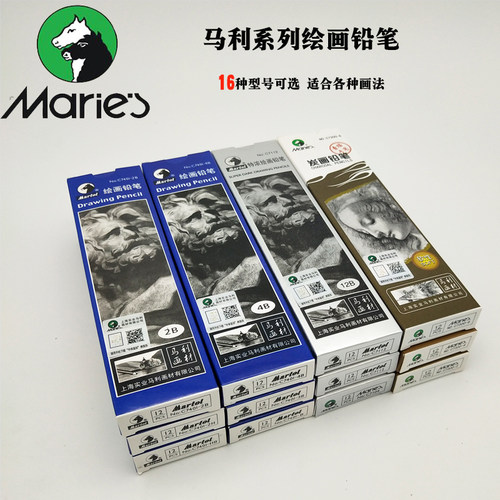 素描绘图初学者套装12B软炭笔