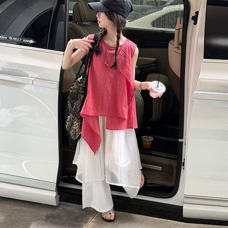 女童夏装超火多巴胺背心裙两件套图片