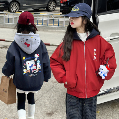 洋气夹克儿童加厚初冬上衣冬棉衣