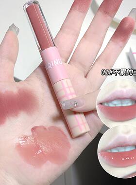 一头哑光一头镜面SHAQINUO双头唇釉镜面水光唇蜜雾面丝绒口红推荐