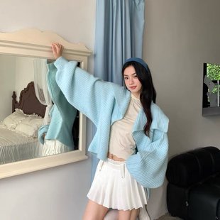 FTT FlyTheTruth 云朵慕斯软糯针织毛衣开衫秋季宽松保暖外套