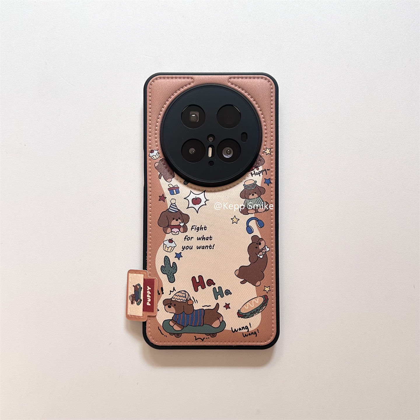 可爱卡通棕色围边耳机腊肠小狗适用华为mate70pro+手机壳mate60pro全包保护套pura80pro新款pura70pro气垫皮