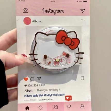 红色蝴蝶结摇摇乐磁吸支架适用 MagSafe手机强力磁吸伸缩支架桌面