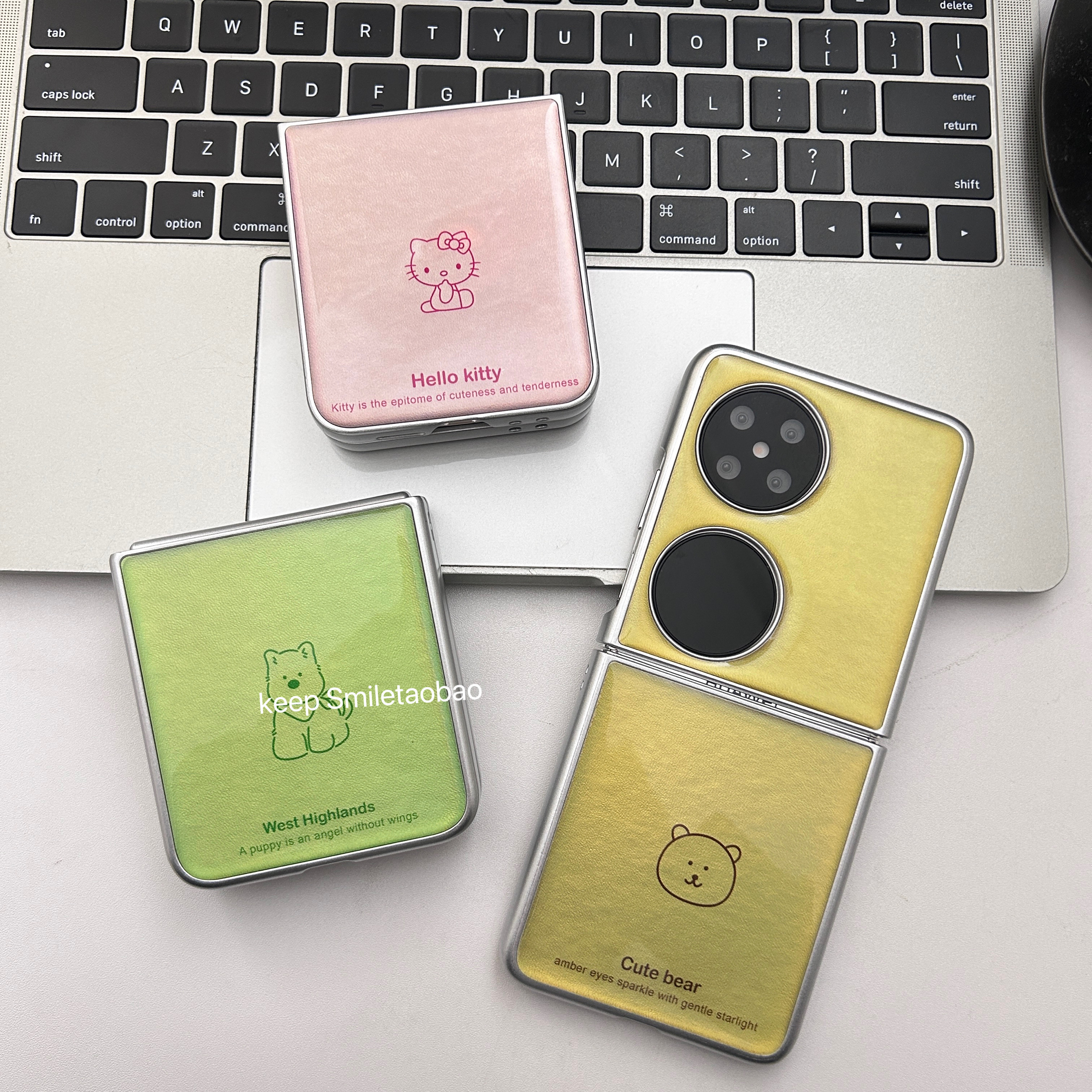 可爱卡通自嘲熊西高东地猫咪适用适用华为PuraX手机壳小米mixflip折叠屏pokcet2手机壳三星zflip6/5硬壳滴胶