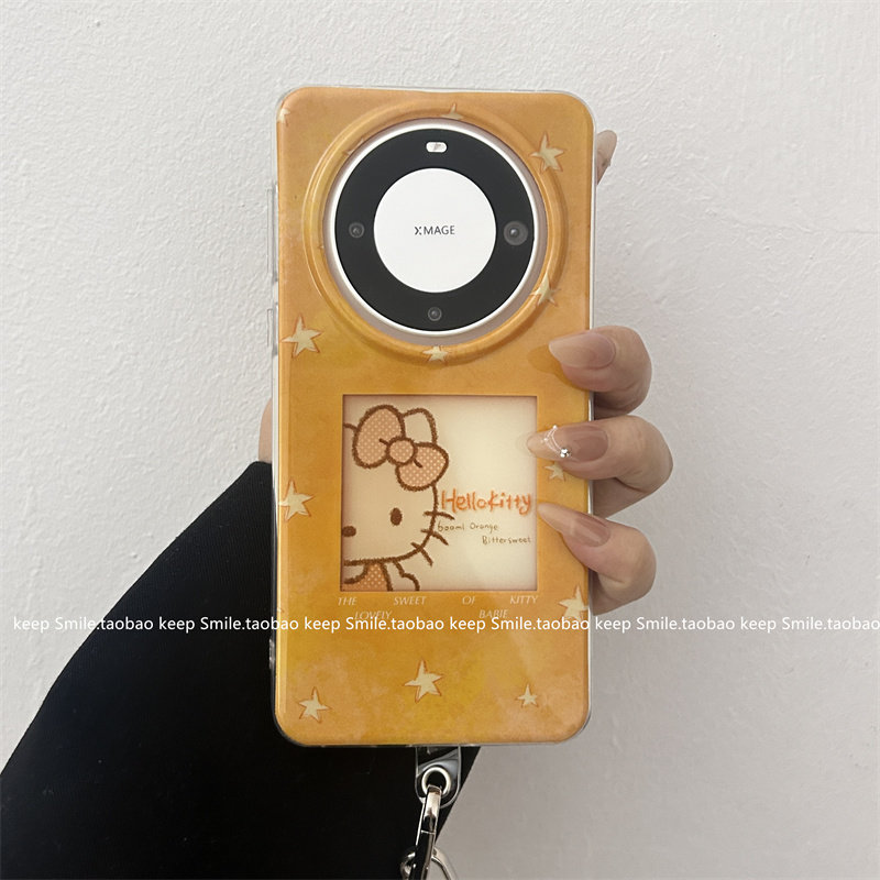 沈月同款ins姜黄色可爱星星猫手机保护套/壳