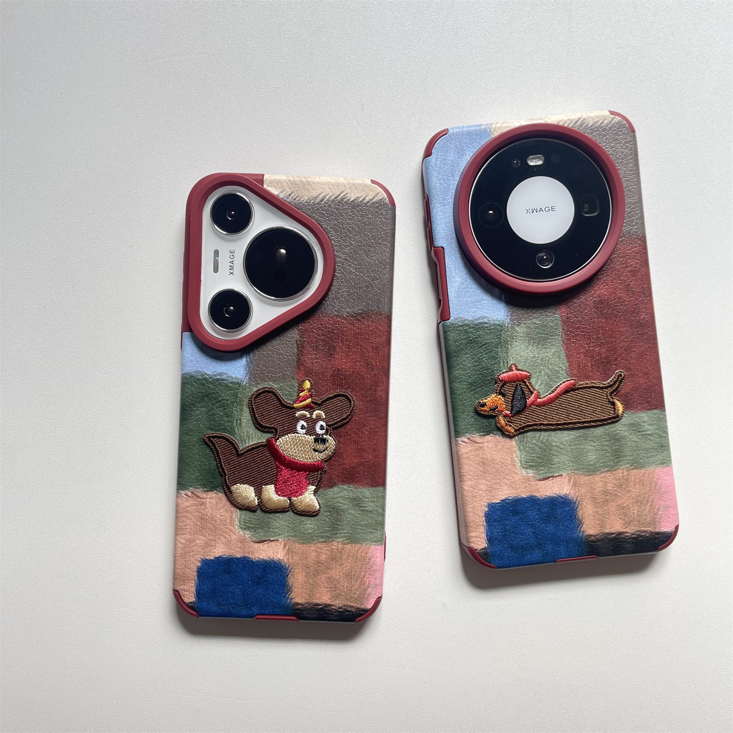 适用华为mate80皮纹日韩防摔壳