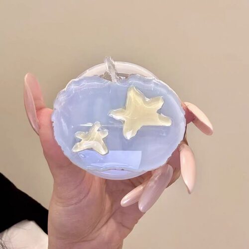 立体星星蓝色苹果磁吸支架适用 MagSafe手机强力磁吸伸缩支架桌面