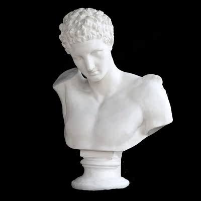 石膏像赫尔美墨斯 石膏人头像 美术用品石膏教具雕塑摆件素描模型