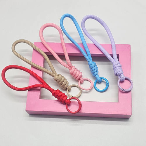 拼色手腕手机挂绳通用短款编织挂绳手机壳钥匙圈可拆防丢吊绳批发