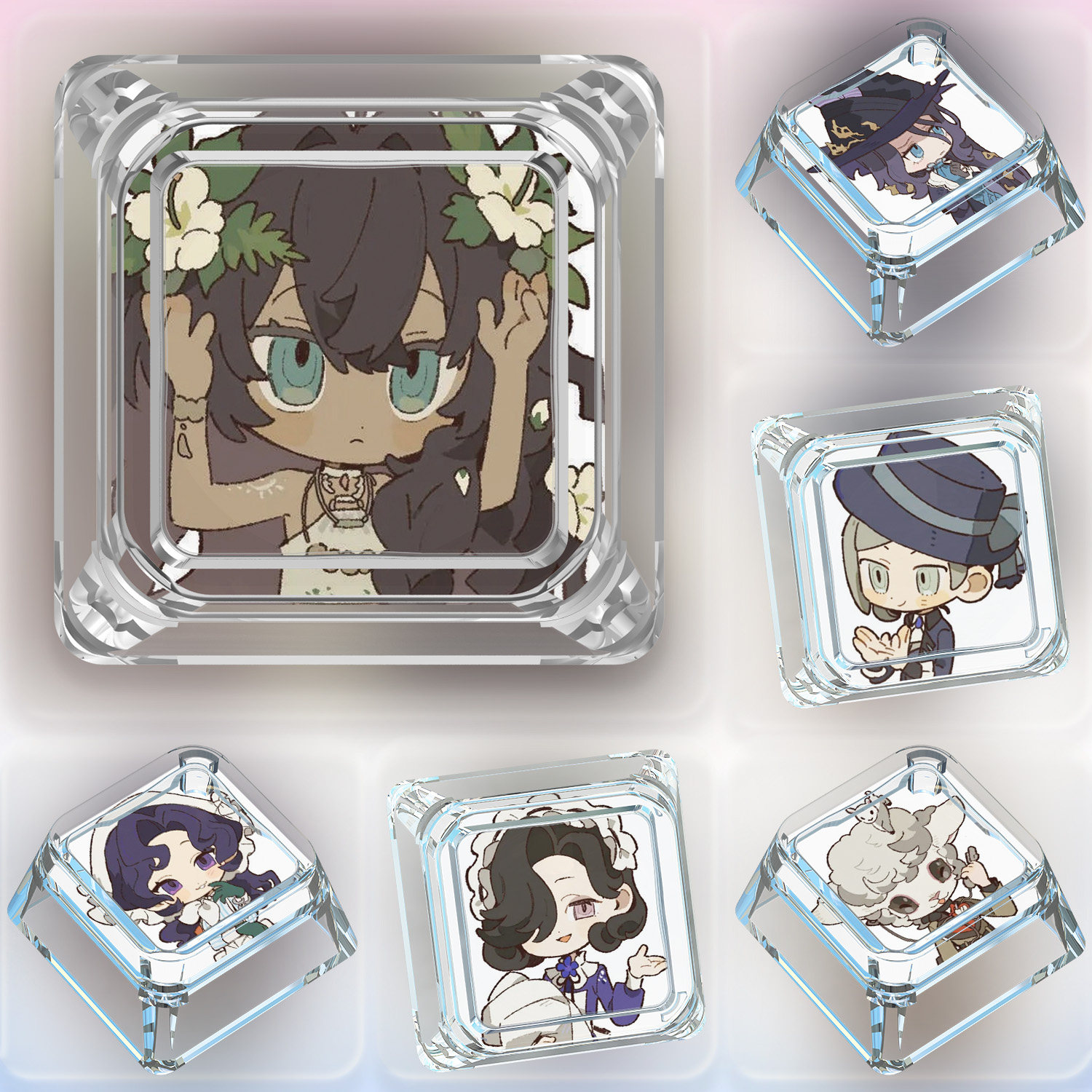 重返未来1999键帽单个卡通可爱洛佩拉冷周六梁月游戏机械键盘键帽