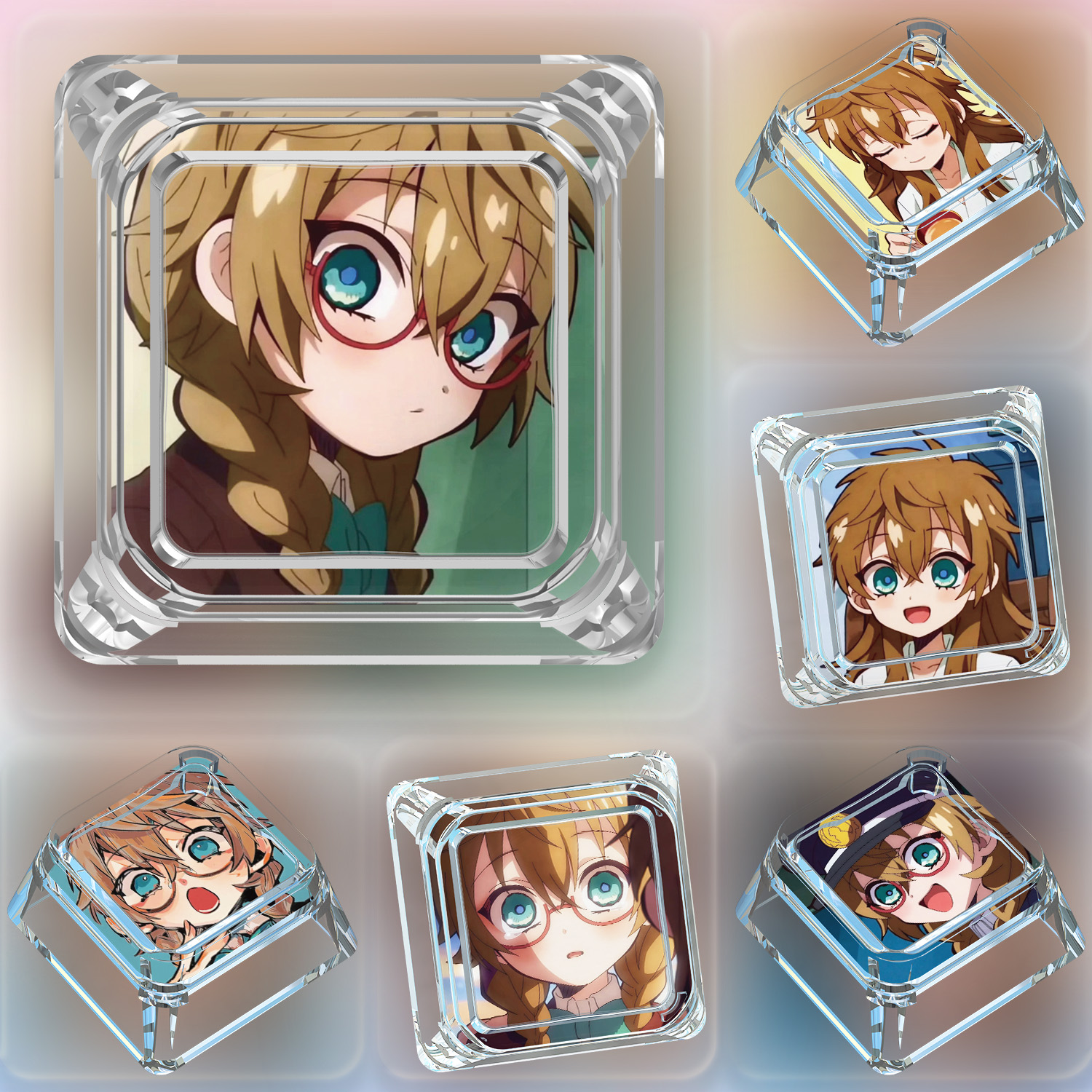 四岛芽衣键帽单个卡通可爱创意个性十字轴二次元机械键盘键帽挂件