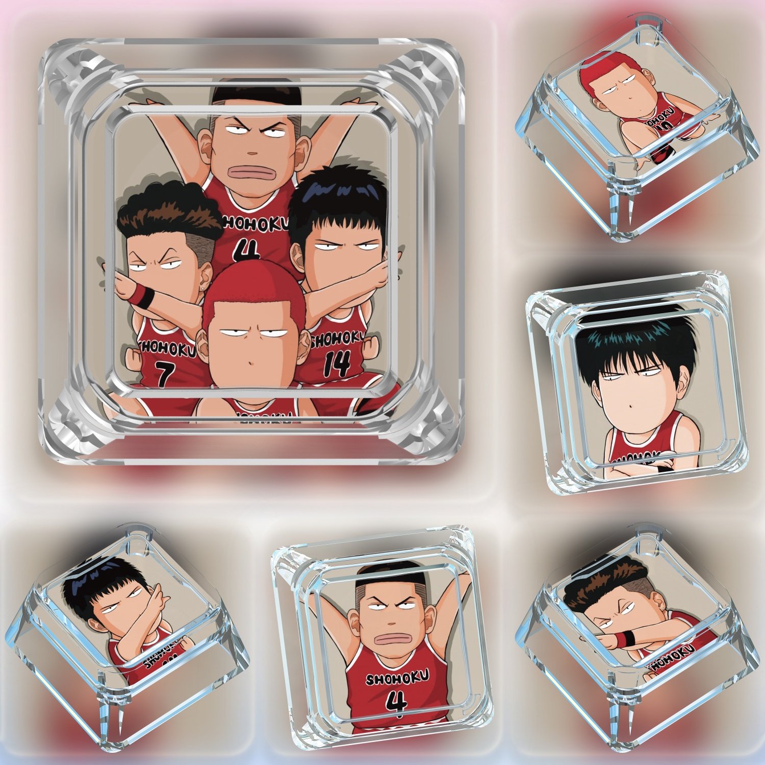 篮球球队键帽单个卡通热血十字轴动漫灌篮高手机械键盘透明键帽