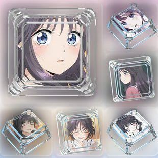 键帽单个卡通可爱花薰凛然动漫十字轴客制机械键盘透明透光键帽