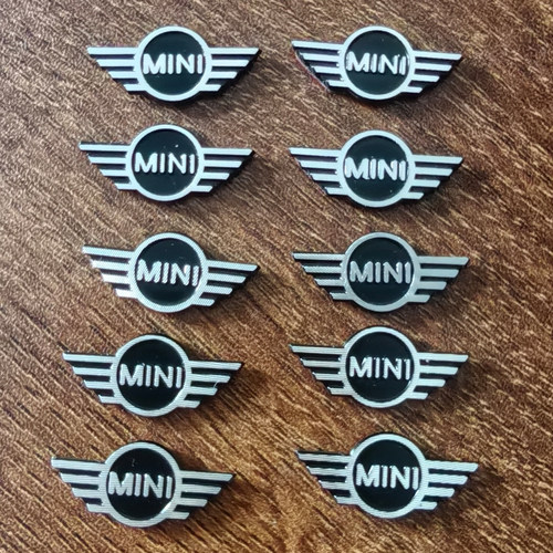 MINI音响标志贴标适用于宝马mini汽车音响贴标金属贴标喇叭装饰贴