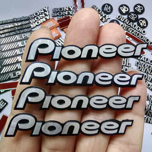 适用于先锋pioneer汽车音响 家用音响贴标铝质改装装饰音响音箱标