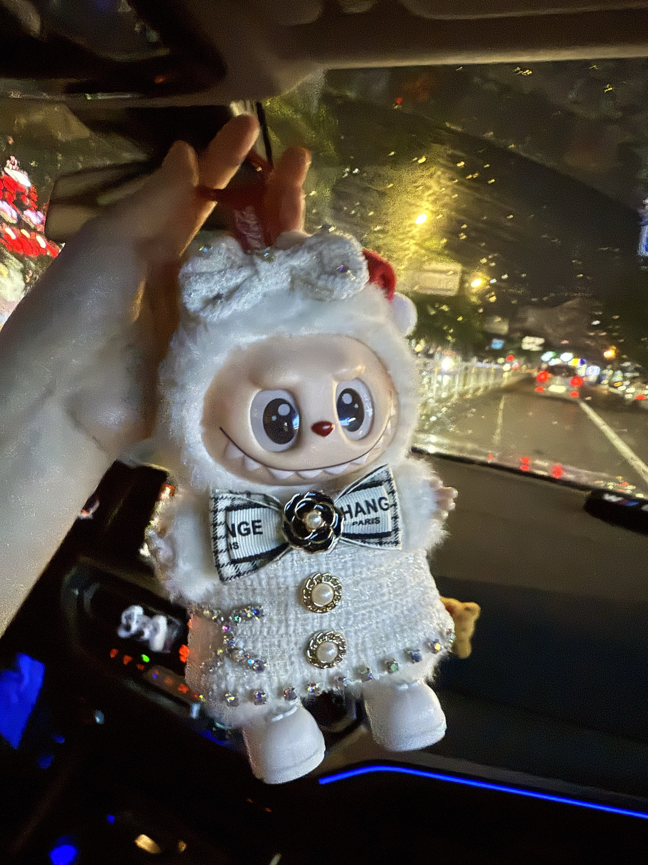 仅衣服高品质香风山茶派对带钻泡泡bu拉布搪胶Labu17cm挂件套装la