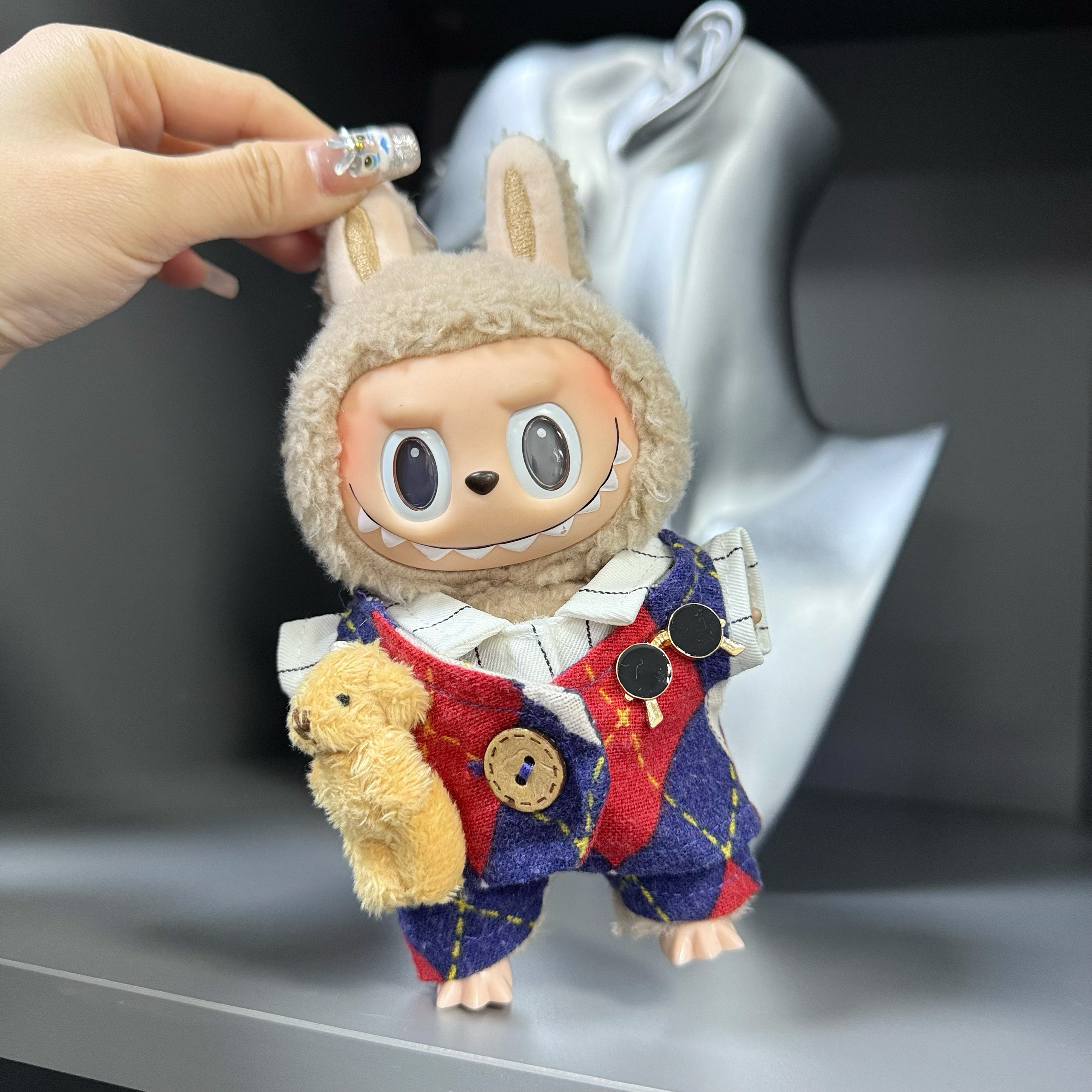 现货熏熏的玫瑰庄园搪胶毛绒公仔娃衣17cm拉布布衣服