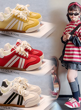 ABC defier儿童德训鞋软底男童运动鞋2025秋款女童鞋透气低帮板鞋