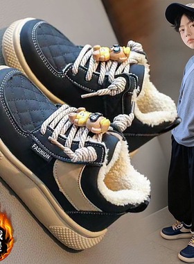 ABC defier男童棉鞋冬季2025新款儿童加绒加厚保暖运动鞋防滑板鞋