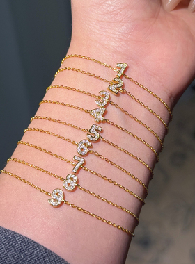 法国转运小红绳手链幸运数字