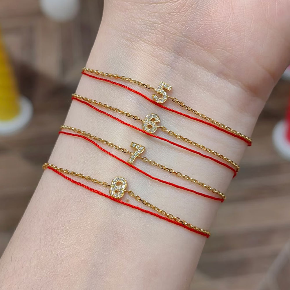 法国转运小红绳手链幸运数字