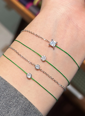 本命年18K巴黎小红绳编制珠珠