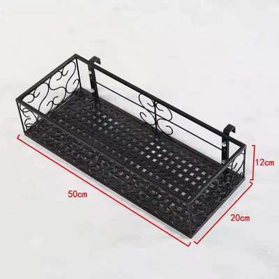 窗户花架窗台挂式铁艺阳台栏杆置物架室内花架子悬挂窗外花盆挂架