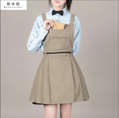 高级感防水洋气围裙logo印字餐饮