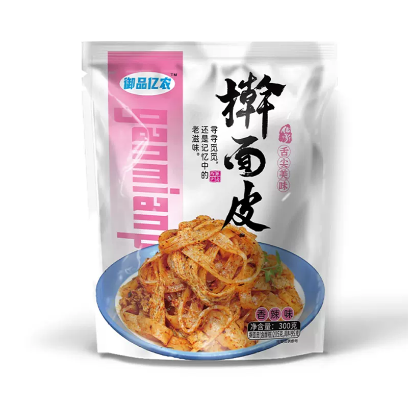 擀面皮凉皮陕西特产宝鸡岐山面筋香辣红油懒人速食干拌御品亿农