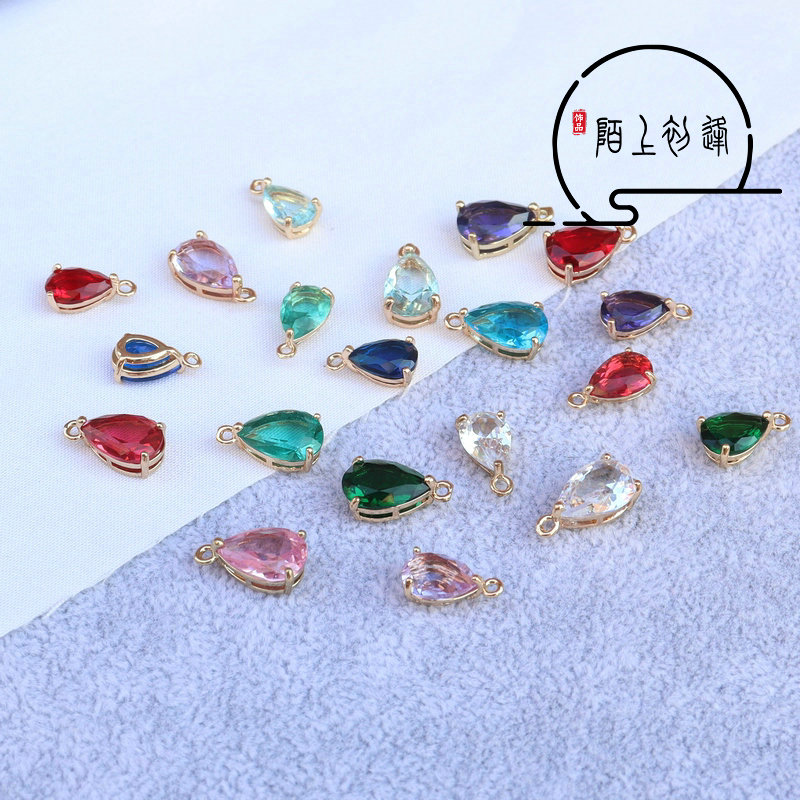 diy璎珞保色铜稀土水滴吊饰发簪