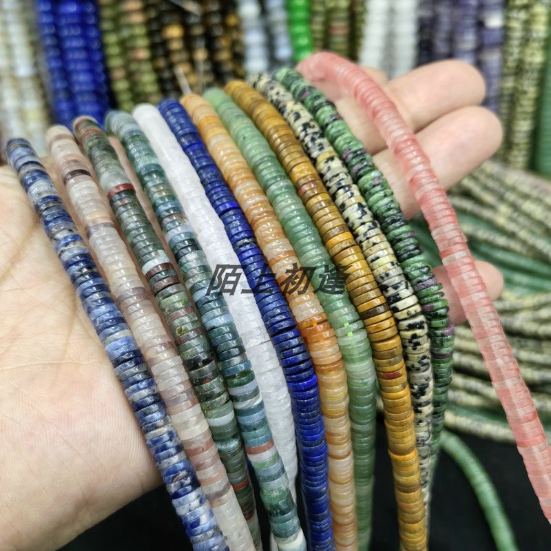 天然石直角隔片 1*6m薄片垫片水晶玛瑙绿东陵串珠材料diy手工配件