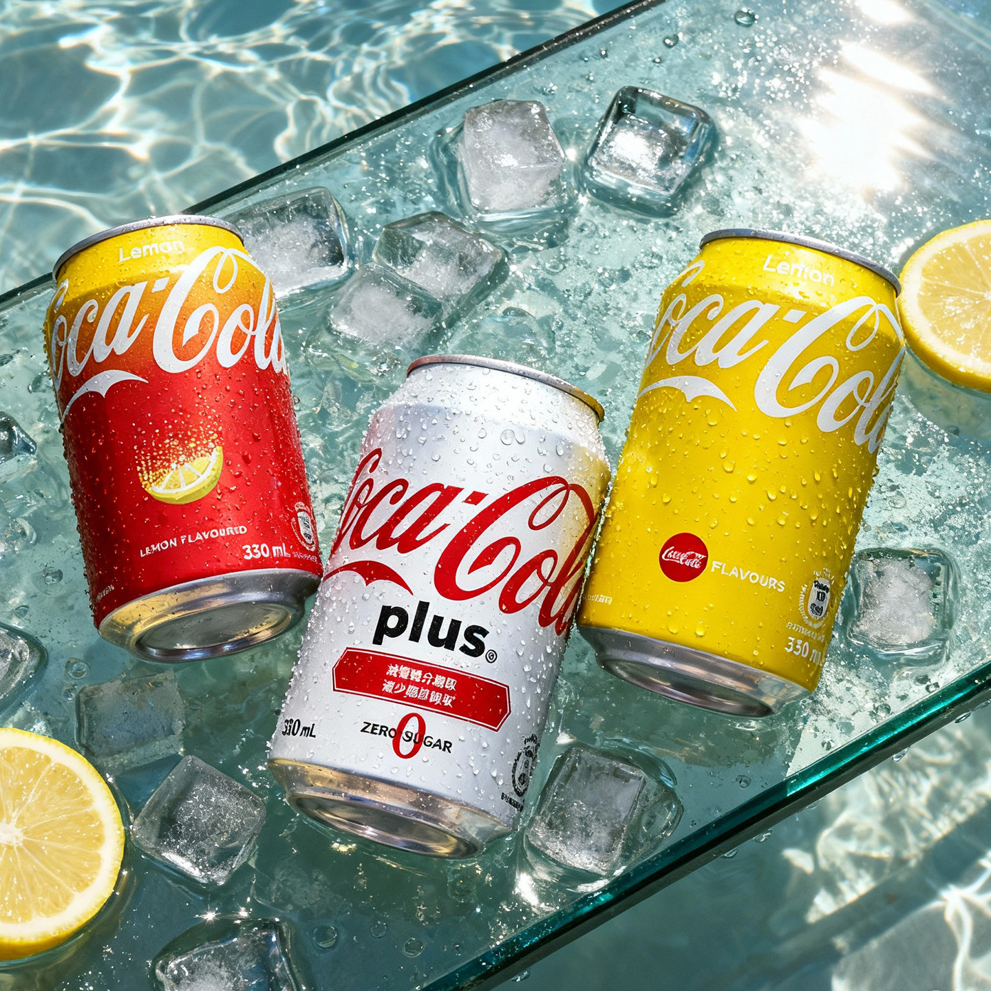 6罐装/香港版柠檬味可乐进口无糖黄罐可口可乐碳酸饮料易拉罐整组