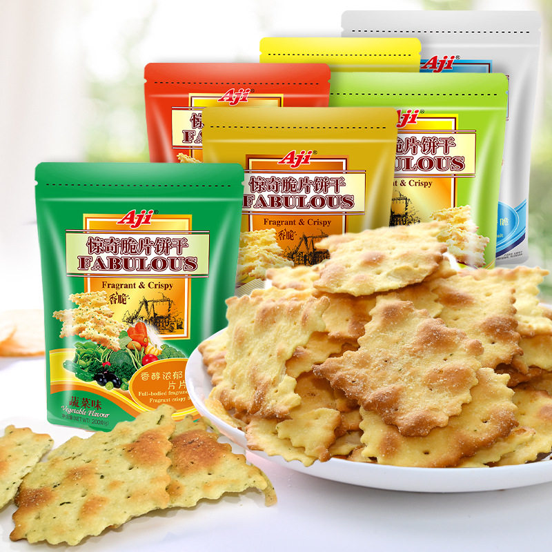 Aji惊奇脆片多口味不规则饼干办公室休闲零食旅游代餐饱腹解馋