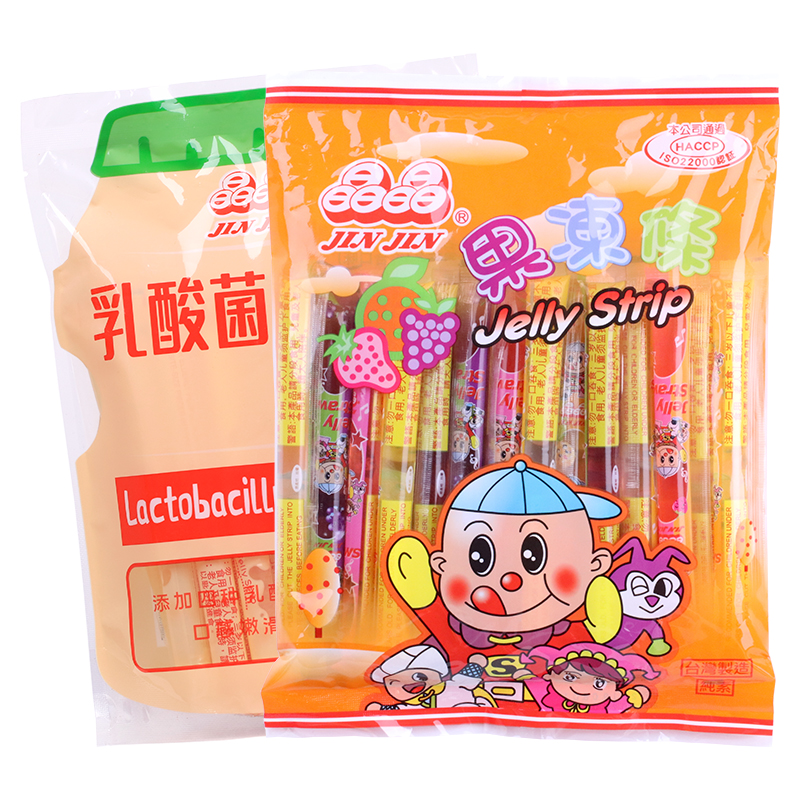 台湾特产晶晶果冻条综合果味果冻470g乳酸菌味吸吸果冻休闲小零食