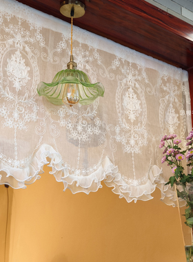 思幔复古法式韩式公主风古典宫廷波浪窗幔帘头拱门帘窗帘短帘半帘