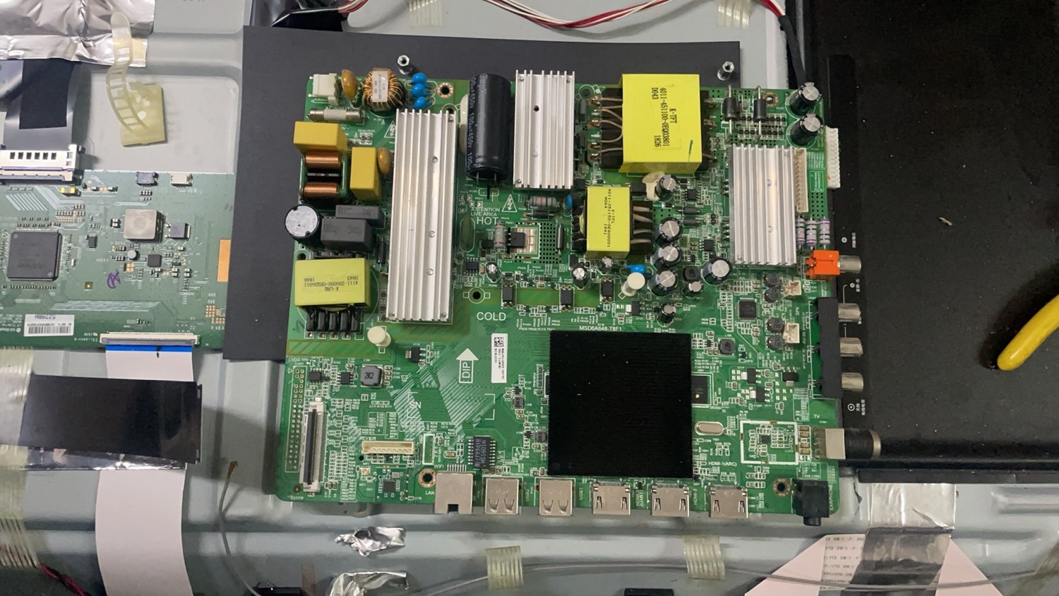 飞利浦65PUF6023/T3主板MSD6A648-T8F1 4715-M648T8-A2233G01测好