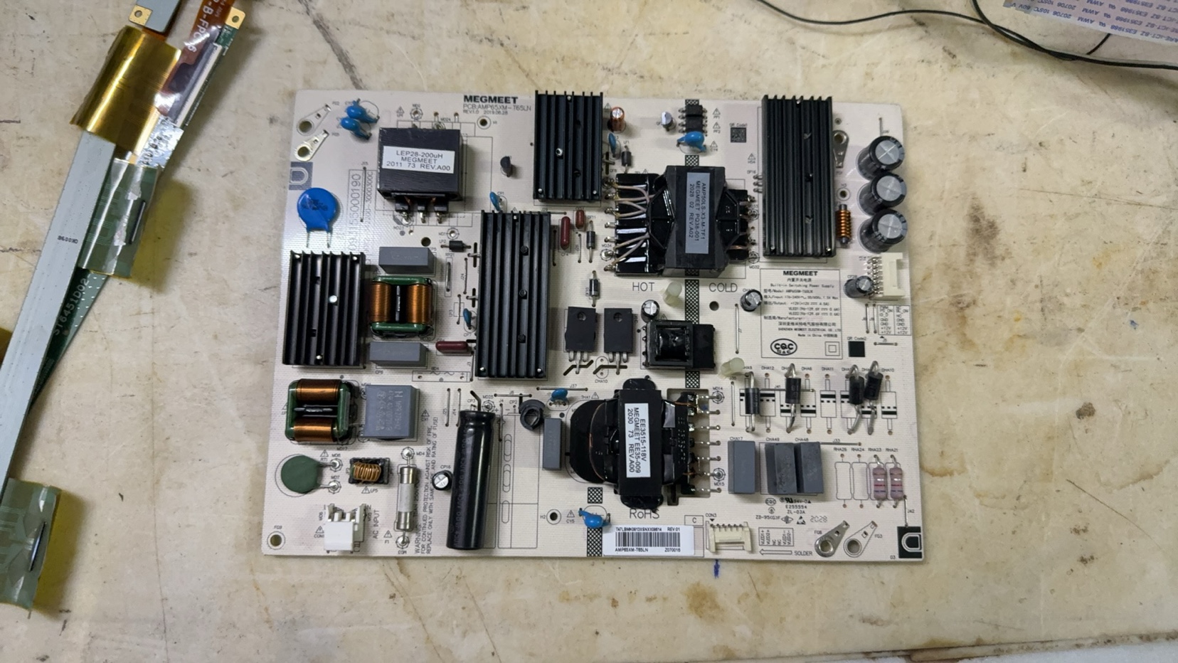 原装小米L65M5-EC电源板AMP65XM-T65LN 093155000190测好