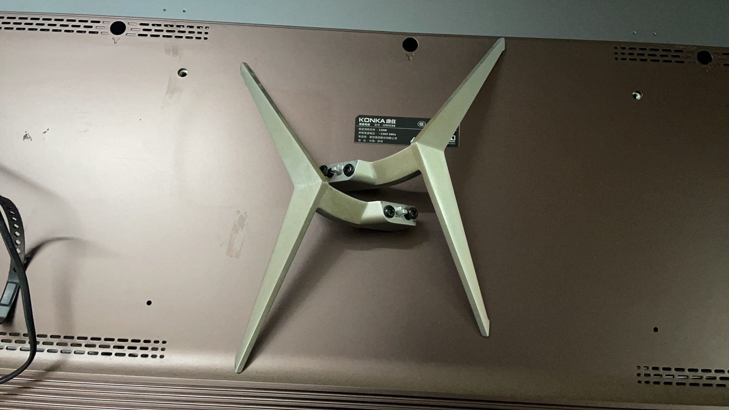 原装康佳LED55X8底座 支架 座子 配送螺丝 铝合金材质