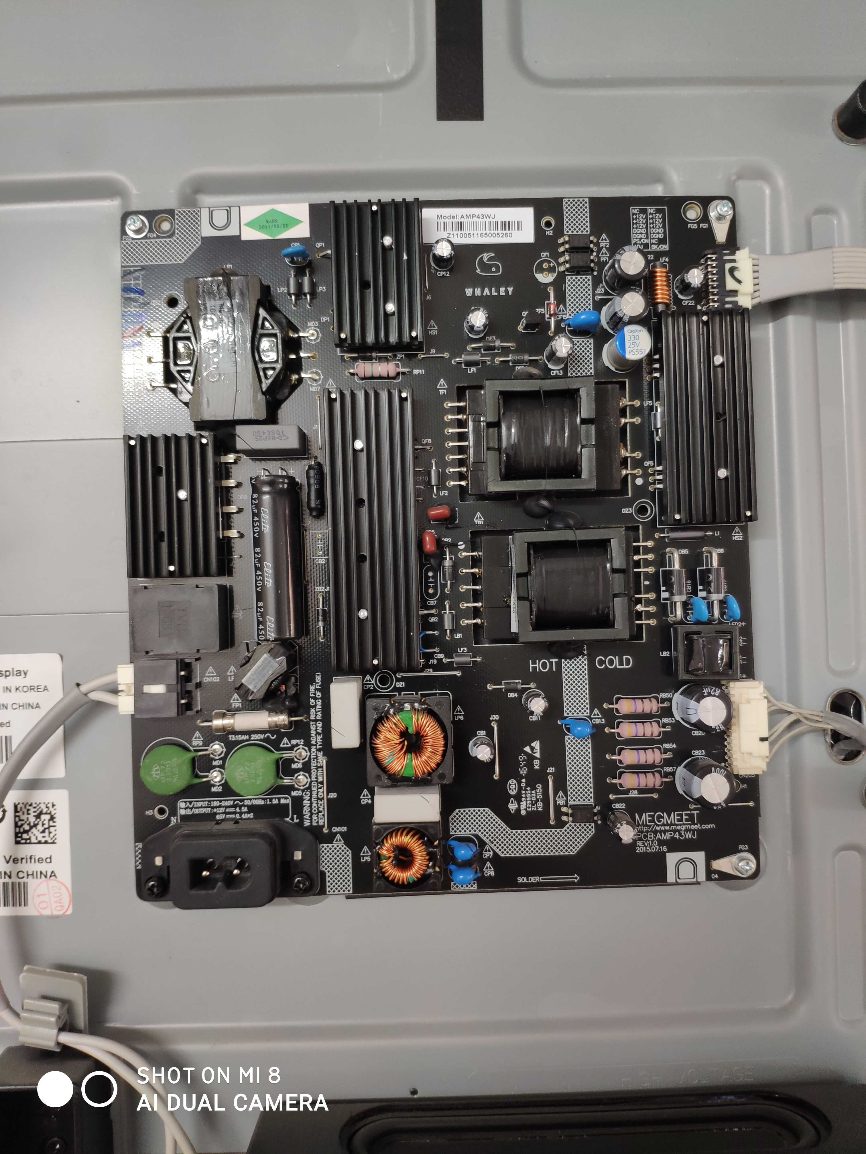 原装微鲸电视WTV43K1J WT43KIU电源板AMP43WJ 电路板 现货