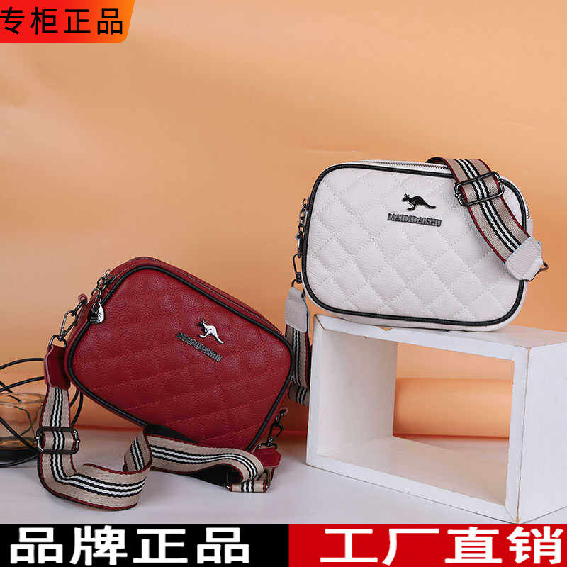 头层牛皮斜挎包女士妈妈包2024新款潮夏季精致真皮软皮小小方包女