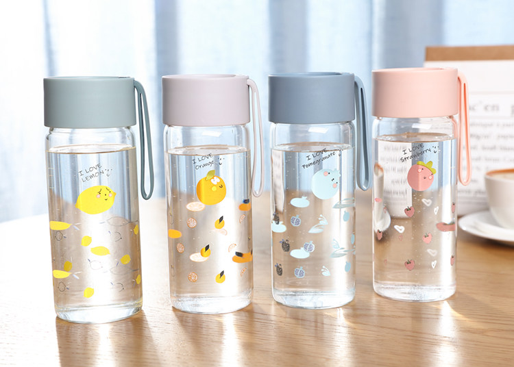 300ML韩版萌萌水果时尚玻璃杯学生清新便携手提水杯|ruв категории посуда, кубок/кубок/чайник, стакан - от Buy2taobao.com для оказания профессиональной услуги покупки агента Taobao
