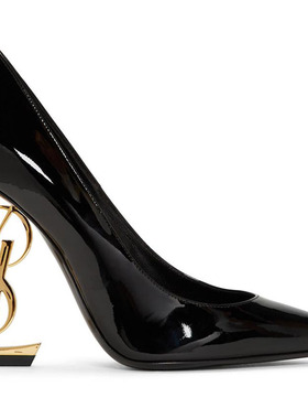 杨树林尖头黑色字母高跟鞋女2025高级感绝美气质性感名媛女鞋单鞋