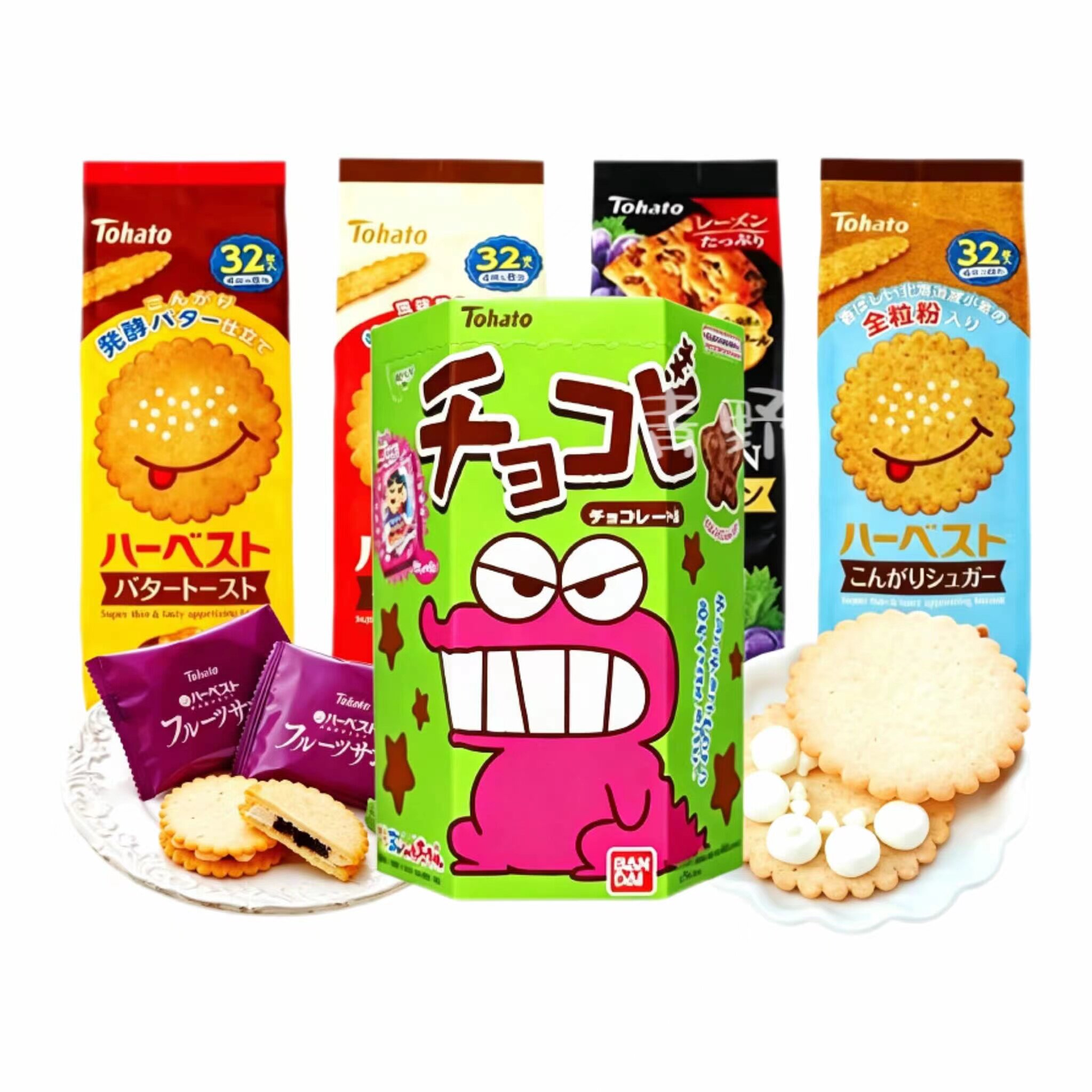 日本直邮Tohato薄脆饼干曲奇葡萄干黄油奶油夹心日式茶点休闲零食